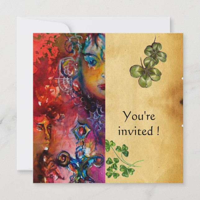 Invitation EXCALIBUR , Soirée de la Saint-Patrick, parchemin (Devant)