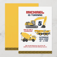 Excavateur Grue Constructeur Garçons Anniversaire
