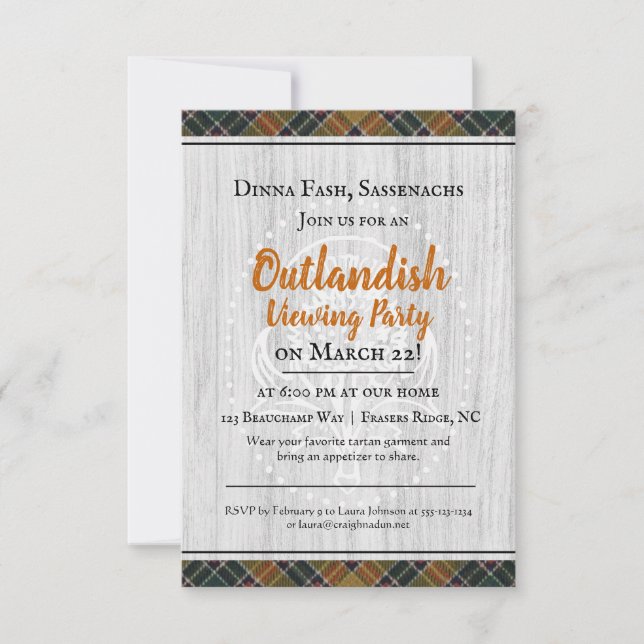 Invitation Excentrique à une fête de visionnement (Devant)