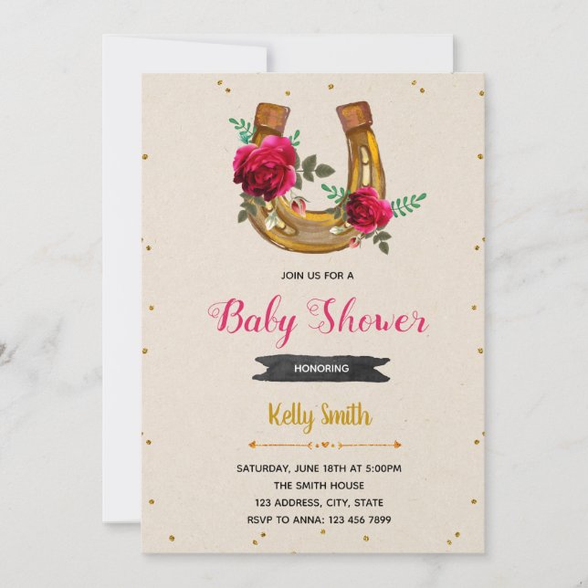 Invitation Exécuter pour l'invitation du rose (Devant)