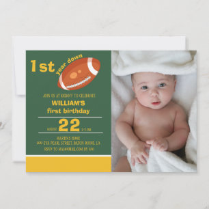 Invitation Exemple de football rétro première année en bas An