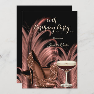 Invitation Exotic Espresso Martini Talons Anniversaire