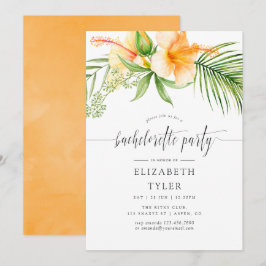 Invitation Exotic Tropical Floral Beach Bachelorette Party