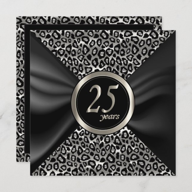 Invitation Exotique Joyeux Anniversaire - 25 Ans (Devant / Derrière)