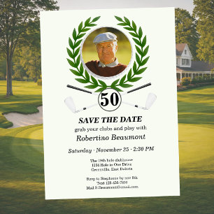 Invitation Expérience de joueur de golf pour le 50e anniversa