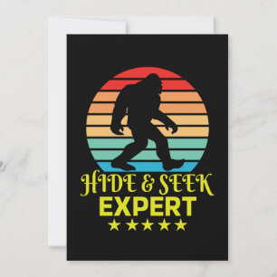Invitation Expert de cache-cache Bigfoot drôle