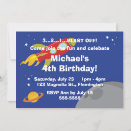 Invitation Explorateur d'espace