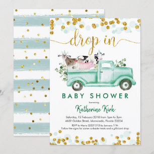 Invitation Explosion Agricole Dans Le Baby shower De Distance