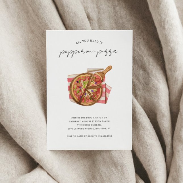 Invitation Extravaganza fête de la pizza fête anniversaire (Créateur téléchargé)