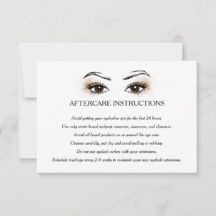Invitation Eyelash extension Brow Bar Instructions pour la pr