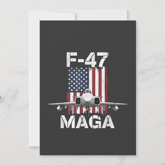Invitation F47 Maga Fighter Jet Officiel F-47 Avion de Chasse (Devant)