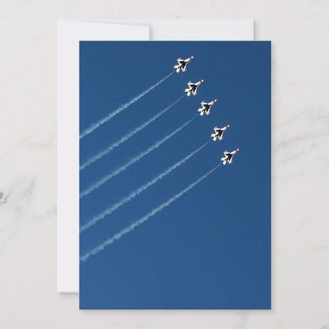 Invitation F-16 Thunderbirds Cinq Formation (Devant)