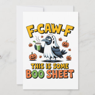 Invitation F-Caw-F C'est du papier cul drôle et effrayant