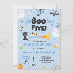 Invitation fa-boo-lous d'anniversaire Halloween po
