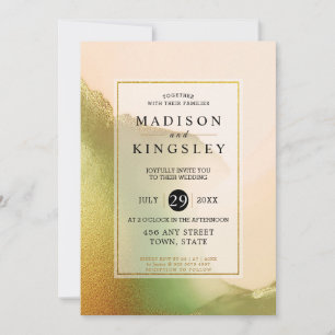 Invitation Fab Chartreuse 💚 Budget Incroyable Abstrait Marid