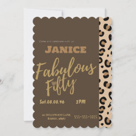 Invitation Fabolous Cheetah 50ème
