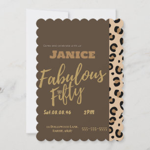 Invitation Fabolous Cheetah 50ème