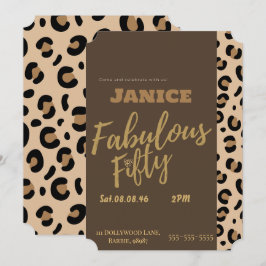 Invitation Fabolous Cheetah 50ème