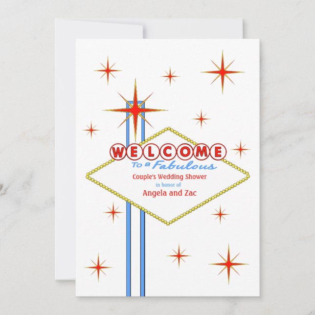 Invitation fabuleuse de wedding shower de signe de (Devant)