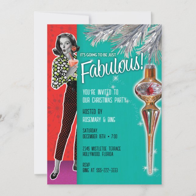 Invitation fabuleuse fête de Noël (Devant)