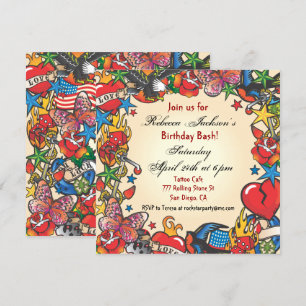 Invitation fabuleuse Tattoo Party