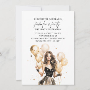 Invitation Fabuleux fête d'anniversaire de quarante