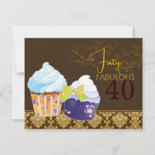 Invitation Fabuleux gâteaux de fête du 40e anniversaire