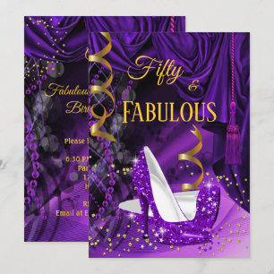 Invitation Fabulos Fête d'anniversaire des 50 ans Talons Haut
