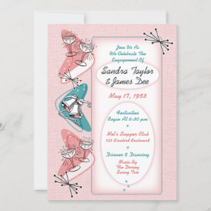 Invitation Fabulous Cinties Vintage Engagement Party