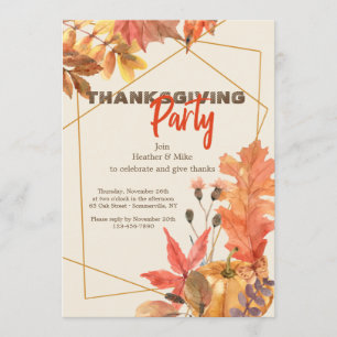 Invitation Fabulous Fall Thanksgiving