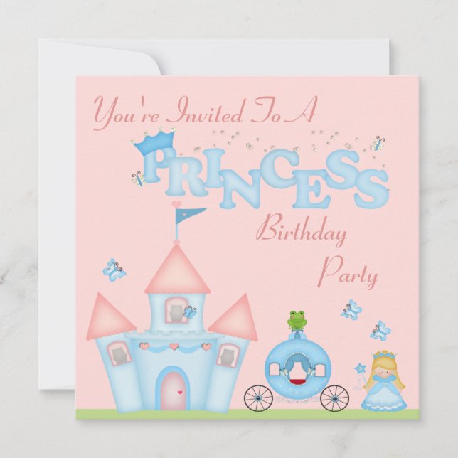 Invitation Fabulous Princess Party (Devant)