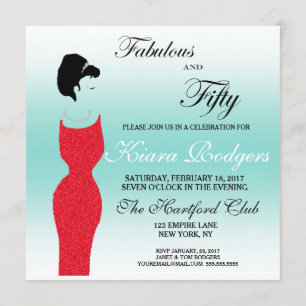 Invitation Fabulous Tiara Party et 50 fête de 50e anniversair