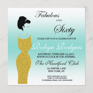 Invitation Fabulous Tiara Party et 60 fête du 60e anniversair