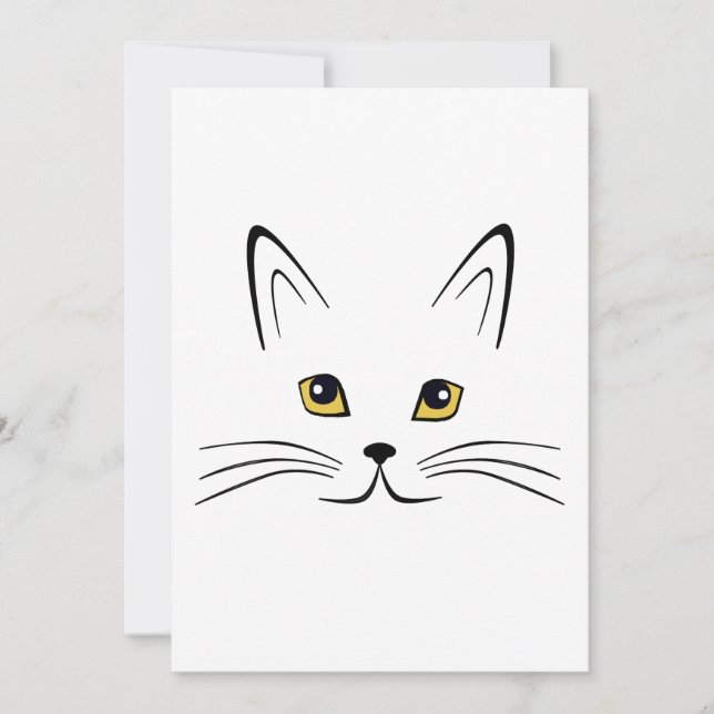 Invitation Face de chat (Devant)