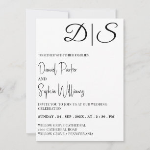 Invitation facile modifiable moderne minimaliste modifiable m