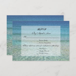 Invitation Fade moderne Tropical Beach Mariage de mer RSVP