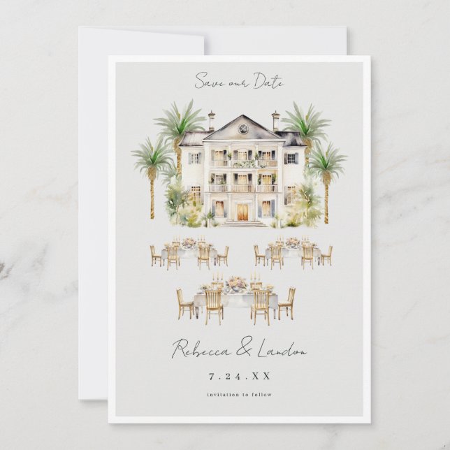 Invitation Faire annonce de mariage à date fixe  (Devant)