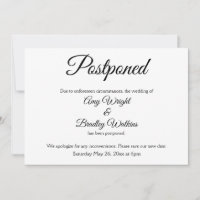 Faire Annonce de Mariage Reporté Simple et Élégant