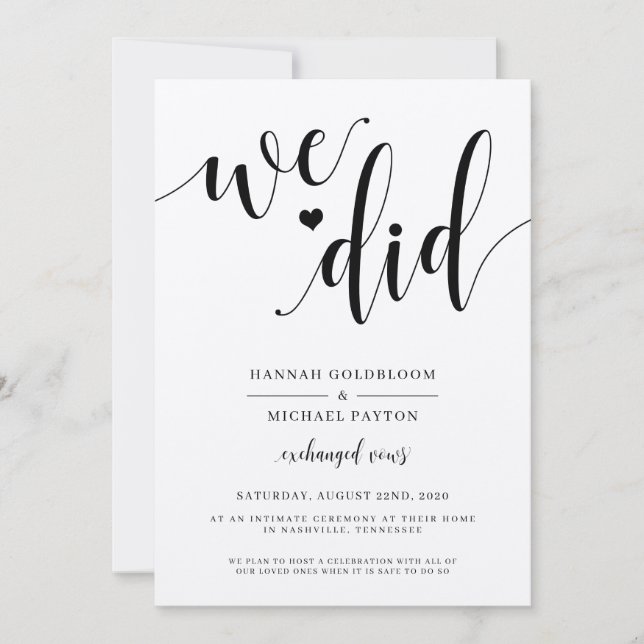 Invitation Faire Annonce de Mariage Rustique (Devant)