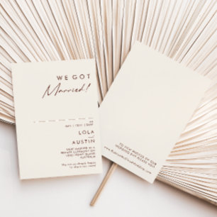 Invitation Faire Annonce de Mariage Simple et Naturel en Blan