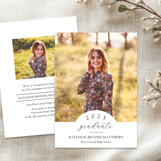 Invitation Faire annonce de remise de diplôme photo année 2 e (Créateur téléchargé)