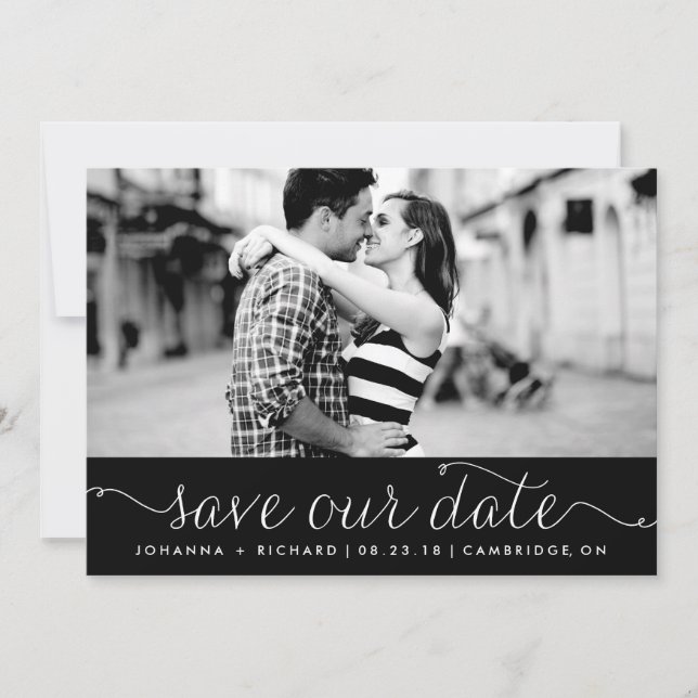Invitation Faire annonce de sauvegarde de notre date de scrip (Devant)