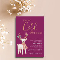 Faire baptême de bébé Renne Hiver Froid Dehors