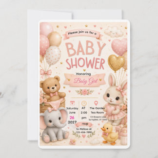 Invitation Faire Conception de l'Arrière d'Invitation de Baby