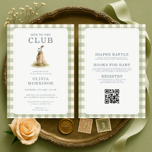 Invitation Faire connaissance avec le golf en club Gingham Ba