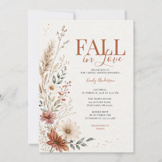 Invitation Faire Connaissance Mariage FloralAutomne Terracott