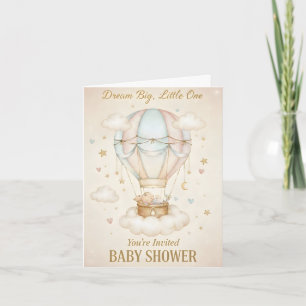 Invitation Faire de grands rêves, petit(e) – Baby Shower