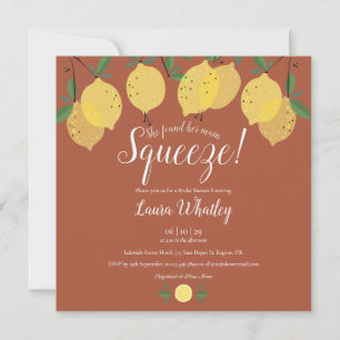 Invitation Faire de Main Squeeze Lemons Terracotta Enterremen