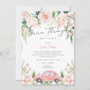 Invitation Faire du Drive Through pour une Baby Shower avec d