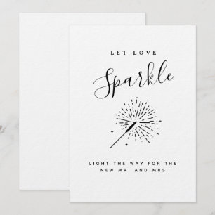 Invitation Faire étinceler l'amour Mariage minimaliste modern